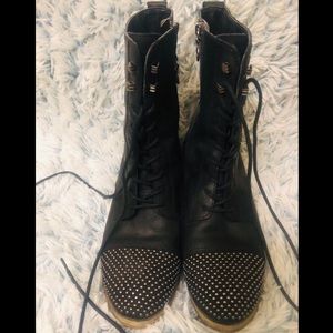 Ralph Lauren Leather Combat Boots
